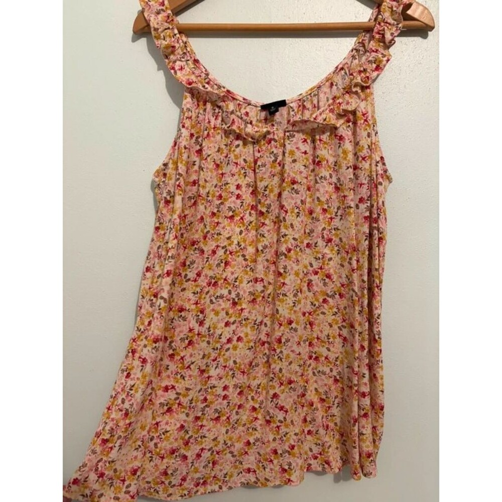 TORRID 3X plus size floral tank top pink excellent condition